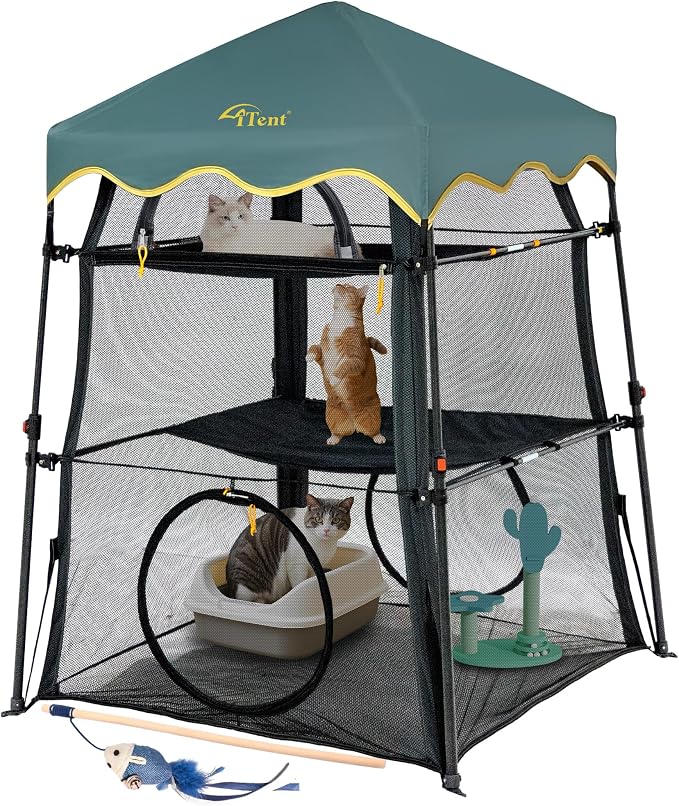Instant 3-Tier Cat Catio Tent - Image 8