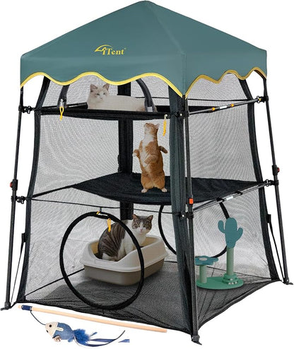 Instant 3-Tier Cat Catio Tent - Image 8