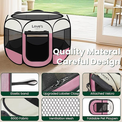 Love's cabin Pet Puppy Dog Playpen, Large Dog Tent Crates Cage Indoor/Outdoor - Image 5