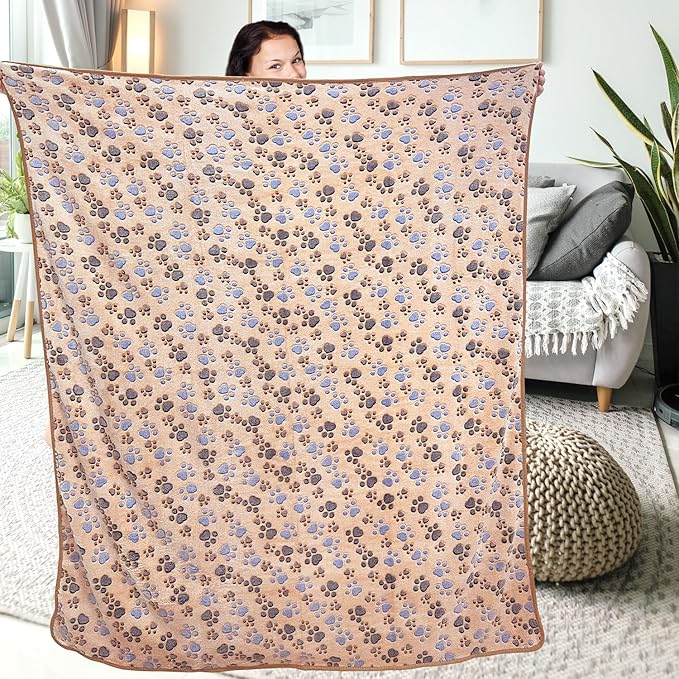 Dog Blankets for Large Dogs, Soft Fluffy Flannel Pet Blanket Mat Cover for Bed - Image 5