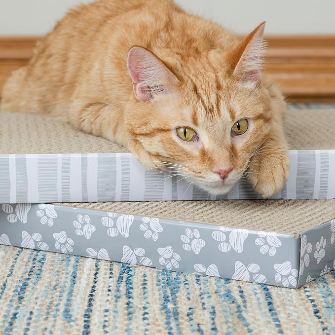 Kitty City Cat Scratcher– 3-Pack Durable Corrugated Cardboard Scratch Pads - Image 5