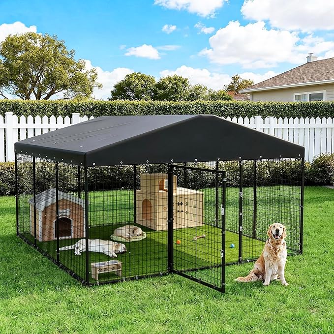 Gotland Dog Kennel Outdoor 10 x10 x6 FT, Dog Cage Outdoor by Gotland