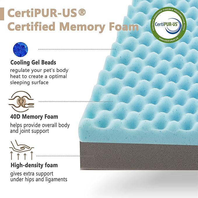Memory Foam Large Dog Bed, Cooling Dog Beds - Image 4