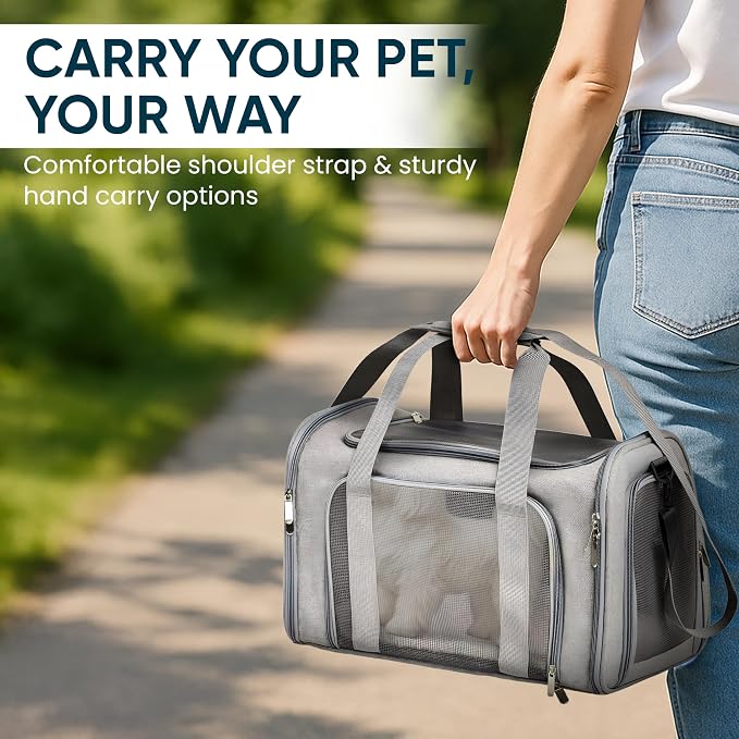 Pet Travel Carrier Bag – Airline Approved Soft-Sided Dog & Cat Carrier - Image 7