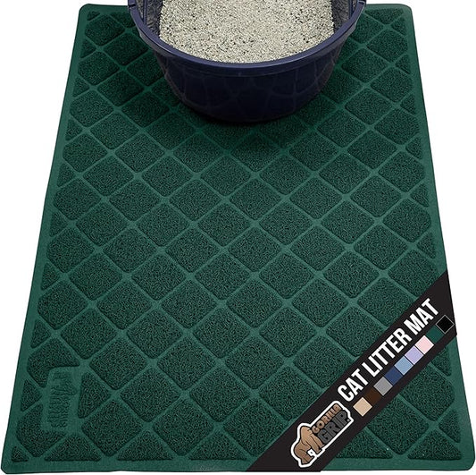 GORILLA GRIP Cat Litter Box Mat, Water Resistant, US Designed Kitty Litter by GorillaGrip