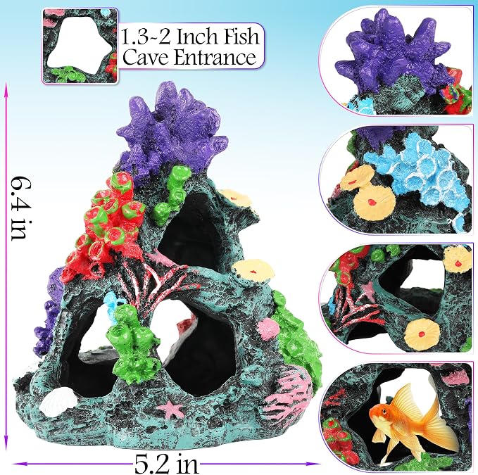 MyLifeUNIT Fish Tank Decorations, 7 Pieces Aquarium Plants Set - Image 2