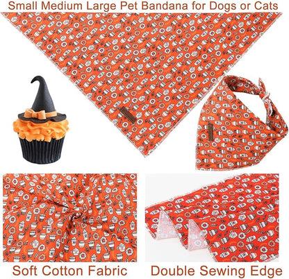 Fall Dog Bandana, Autumn Triangle Bid Scarf - Image 3