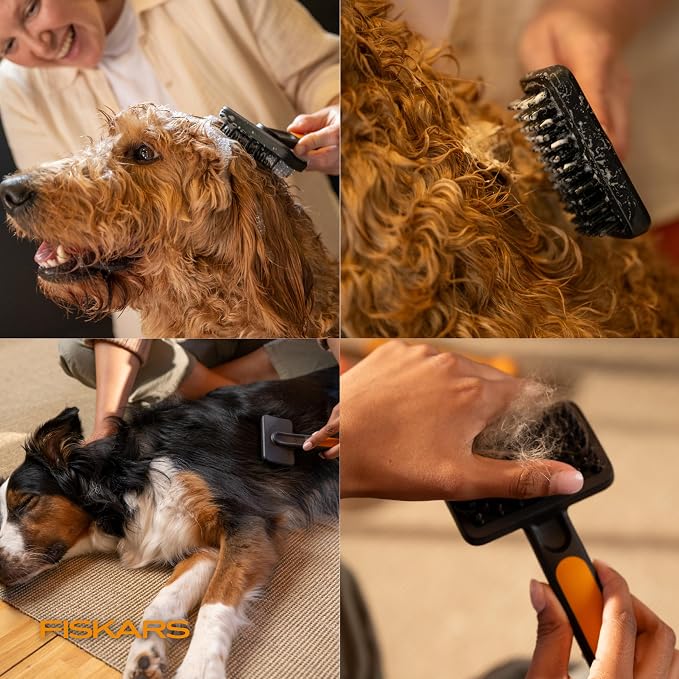 Fiskars Pet, Cat and Dog Brush, Fine Bristles & SoftGrip Handle - Image 10
