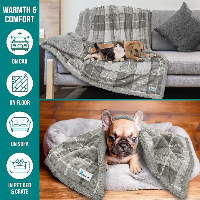 PetAmi Dog Blanket for Medium Large Dogs, Pet Bed Blanket Cat Puppy Kitten - Image 5