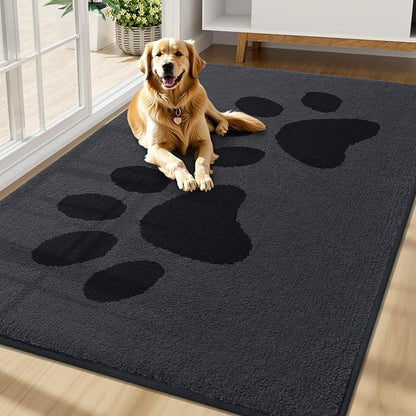 Buganda Dog Door Mat for Muddy Paws, Absorbent Dirt Trapper Washable Indoor by Buganda