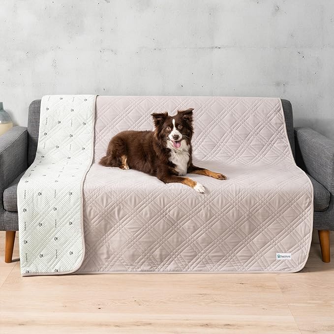 PetAmi Waterproof Couch Cover for Dogs, Reversible Furniture Cover Sofa by PetAmi