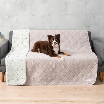 PetAmi Waterproof Couch Cover for Dogs, Reversible Furniture Cover Sofa by PetAmi