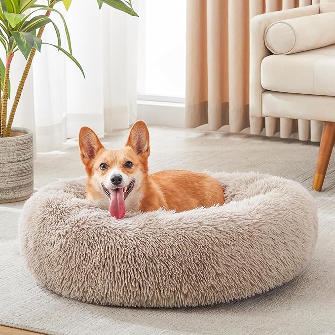 WESTERN HOME WH Calming Dog & Cat Bed, Anti-Anxiety Donut Cuddler Warming Cozy - Image 3