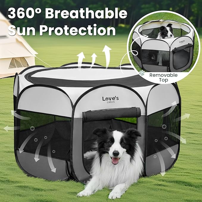 Love's cabin Pet Puppy Dog Playpen, Small Dog Tent Crates Cage Indoor/Outdoor - Image 9
