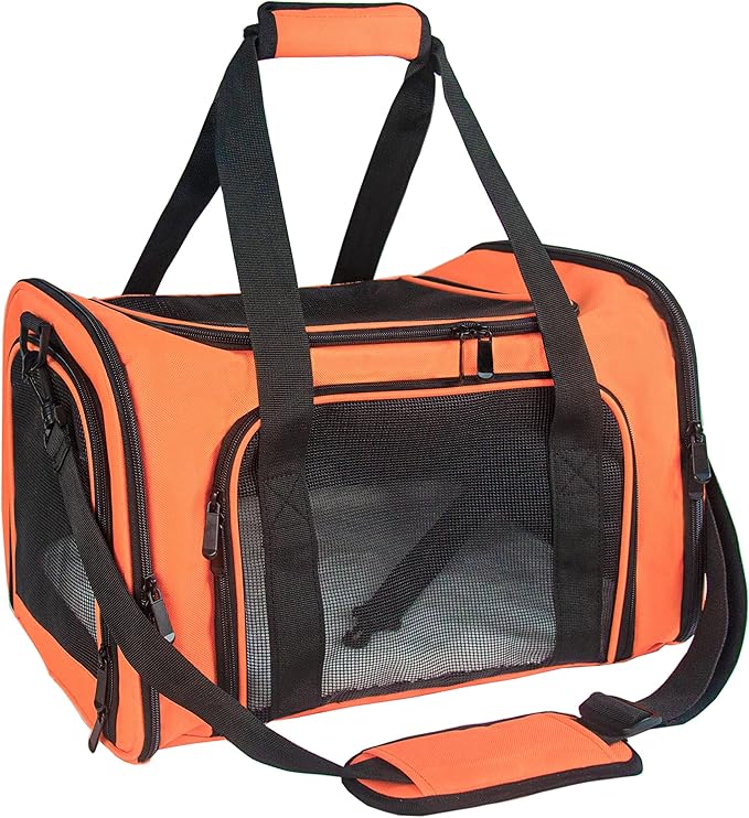 Soft Sided Carrier for Small Medium Cats Dogs, TSA Airline Approved Collapsible by NextFri