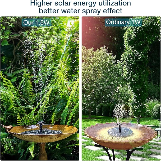 AISITIN 2 x 1.5 W DIY Solar Powered Garden Fountain - Image 5
