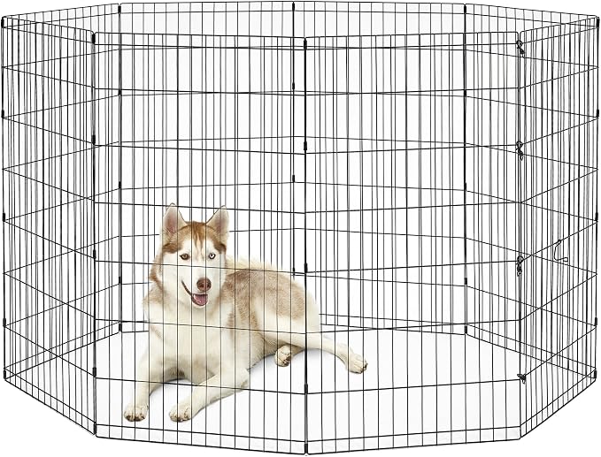 MidWest Homes for Pets Folding Metal Dog Exercise Pen, Indoor/Outdoor Playpen by NewWorldPetProducts
