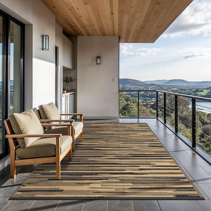 GENIMO Outdoor Rug for Patio Clearance, Reversible Plastic Straw Rugs for RV - Image 7