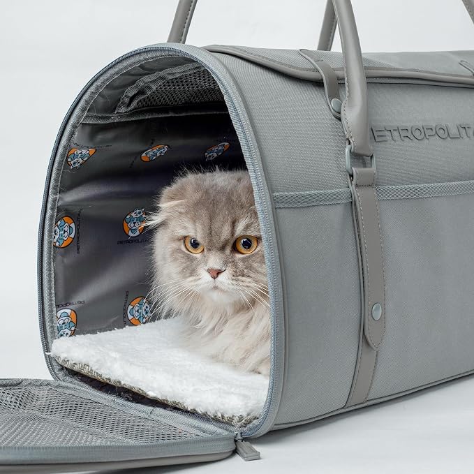Soft-Sided Pet Carrier for Cats and Small Dogs – Stylish, Airline-Approved - Image 5