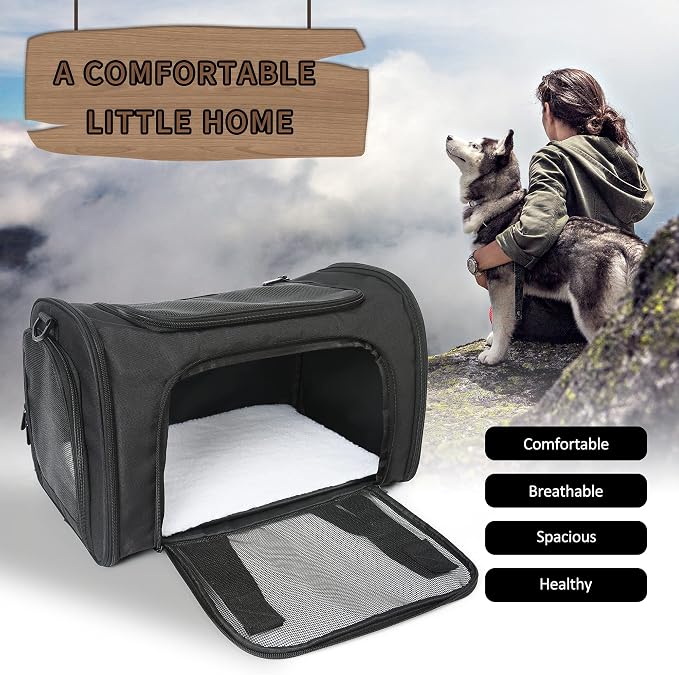 Mile High Life | Outdoor Travel Pet Carrier | Kitty Puppy Cat Carriers | - Image 6