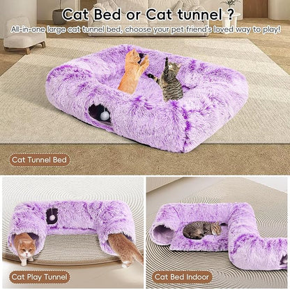 Extra Large Cat Tunnel Bed, 4 Ways Tunnels - Image 3
