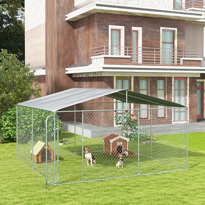 PawHut Outdoor Dog Kennel, Heavy Duty Dog Run Outdoor Fence - Image 8