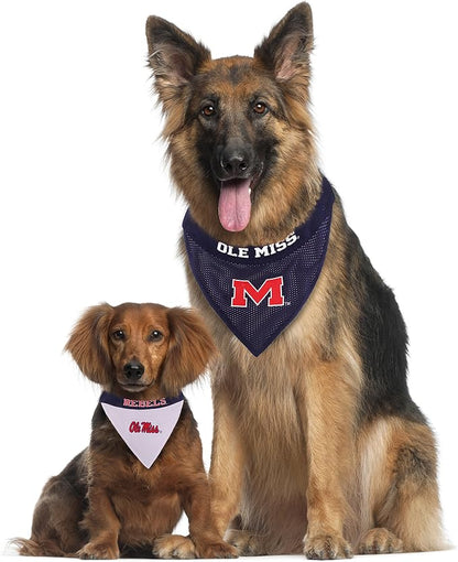 Pets First Collegiate Pet Accessories, Reversible Bandana, Mississippi Ole Miss - Image 5