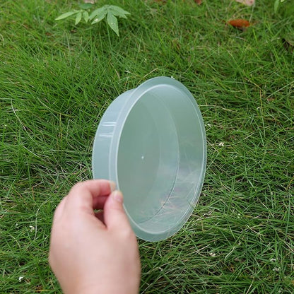 2pcs Plastic Round Bird Feeders Bowls, Wild Birds Seed Feeder Tray Bird Bath - Image 4