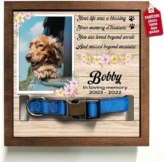 Memorial Gifts Customized Dog Picture Frame Dog Loss Sympathy Gift Personalized by Bfigift