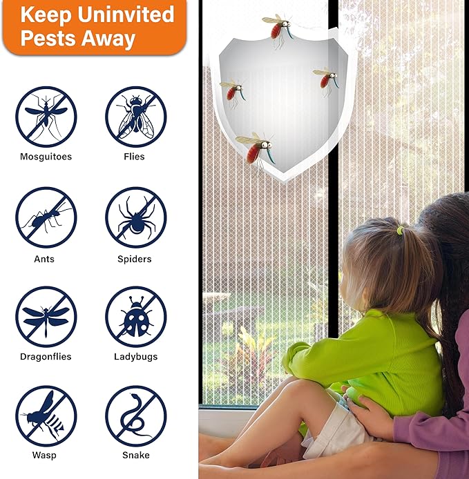 Magnetic Screen Door，Screen Door Mesh，Keep Bugs Out, Heavy-Duty Mesh Curtain - Image 6