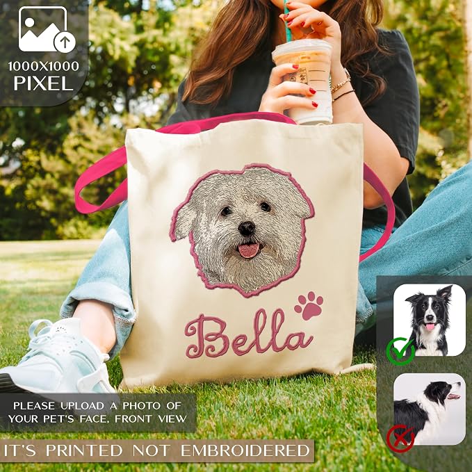 Personalized Canvas Pet Tote Bag - Image 2