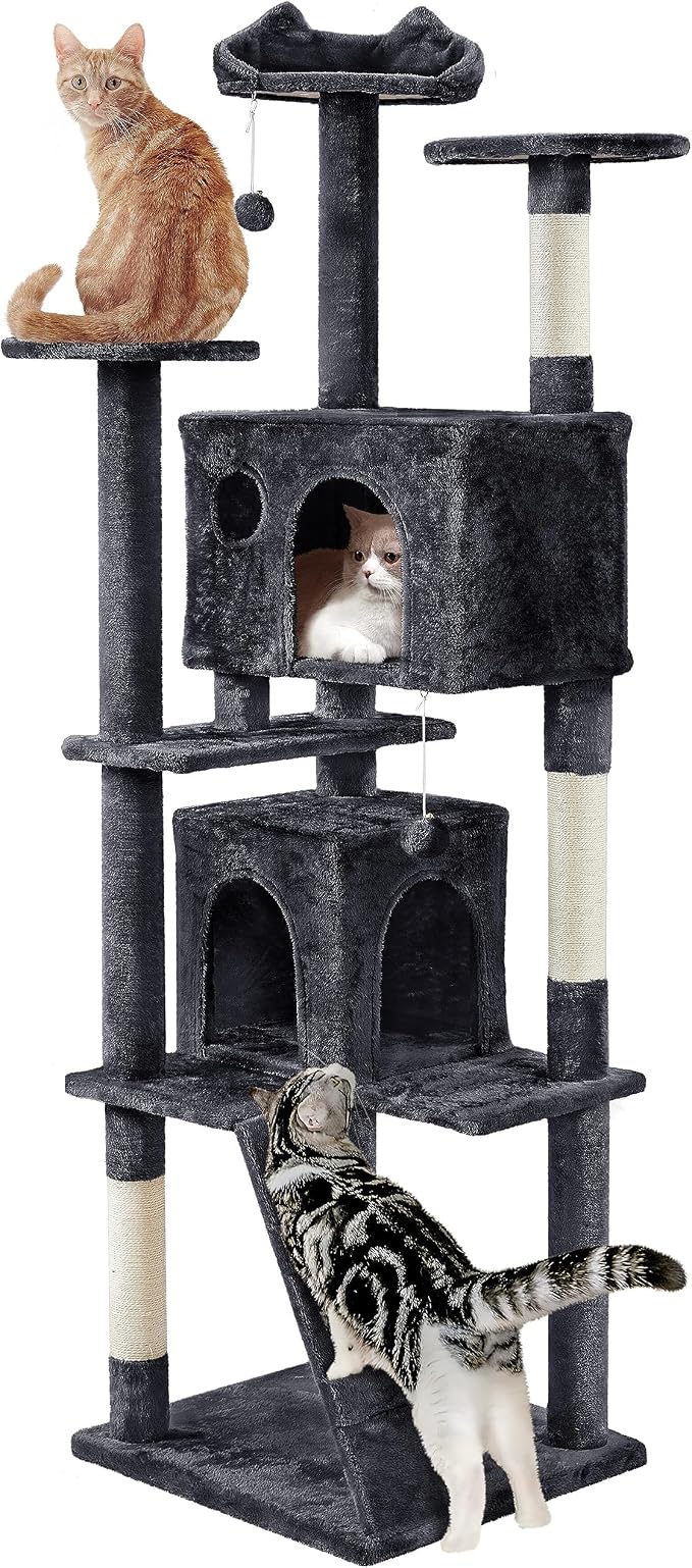 Yaheetech Larget Cat Tree, 80in Multi-Level Cat Tower by Yaheetech