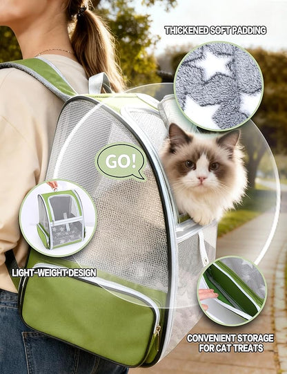 Green Cat Backpack Carrier - Image 2