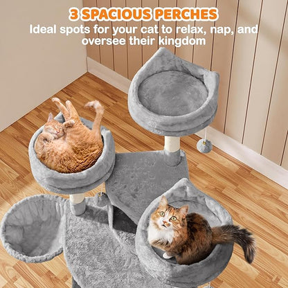Yaheetech 68.5in Cat Tree for Large Cats, Large Condo, Stable Pet Play House - Image 4