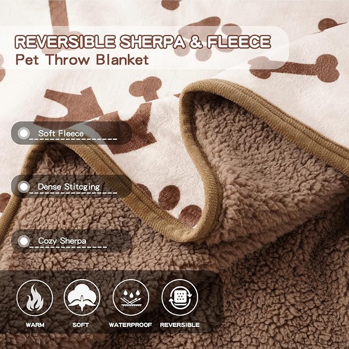 Waterproof Dog Blankets Pet Blanket, Soft Fluffy Sofa Car Bed Protector - Image 4