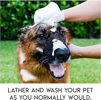 No Rinse Pet Wipes | Rinse Free Shampoo Mittens | Dogs & Cats | Bath Wipes - Image 7