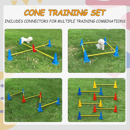 Dog Agility Hurdle Cone Set, Dog Agility Set Include 12 Agility Cones 6 Agility - Image 2