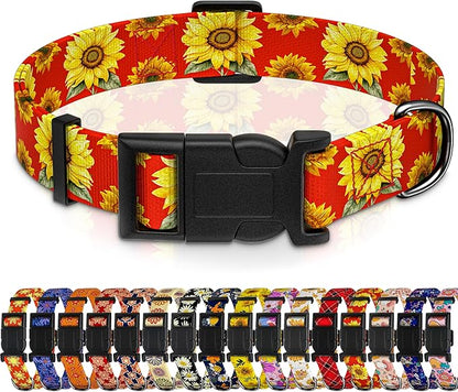 Dog Collar, Floral Boys Girls Puppy Collar by Seyezo
