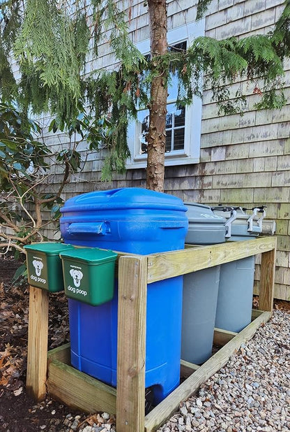 Small Hanging Wastebasket for Dog Poop in Green - Image 4