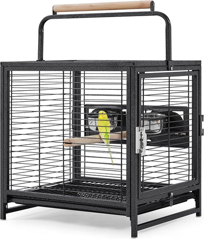 Yaheetech 25.5'' Wrought Iron Bird Travel Carrier Cage Parrot Cage by Yaheetech