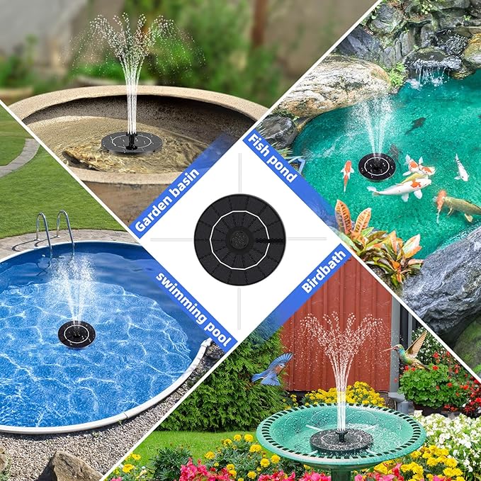 Solar Fountain for Bird Bath, Solar Water Fountain - Image 2