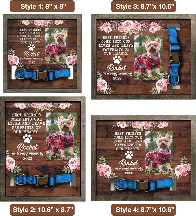 Customized Pet Memorial Frame Wood Dog in Picture Deceased Pet Personalized Dog - Image 5