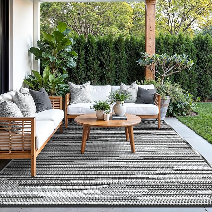 GENIMO Outdoor Rug for Patio Clearance, Reversible Plastic Straw Rugs for RV - Image 3