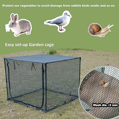 Square 4'x4' Netting Cover 3.3FT Tall Crop Cage Pest Guard Cover - Image 5
