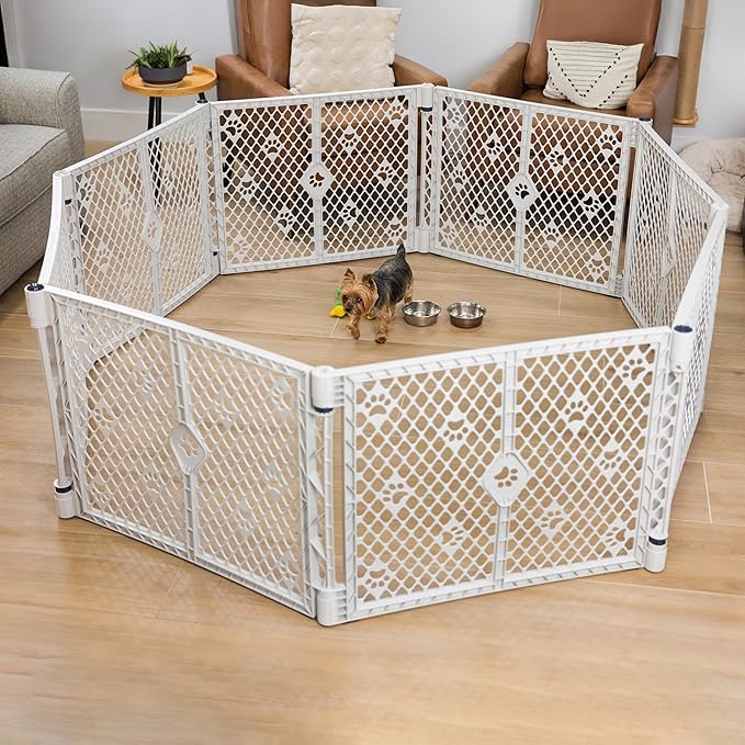 MyPet 8-Panel Paws Petyard, Durable & UV-Resistant Puppy Playpen, - Image 2