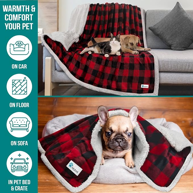 PetAmi Dog Blanket for Medium Large Dogs, Pet Bed Blanket Cat Puppy Kitten - Image 5