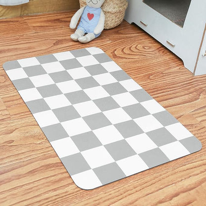 Ralxion Checkered Dog Feeding Mat, Absorbent Mats - Image 2