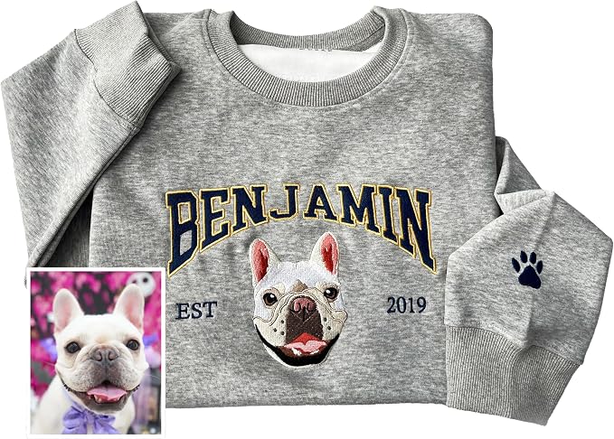 NAZENTI Custom Dog Mom Embroidered Sweatshirt by Nazenti