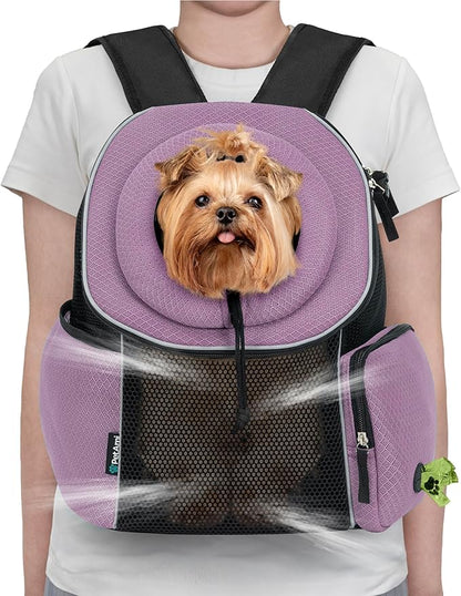 PetAmi Adjustable Cat & Dog Front Chest Carrier Backpack, Ventilated by PetAmi