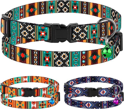 Cat Collar Breakaway 2PCS Adjustable Pattern Tribal Aztec Southwest Safety Pet - Image 7